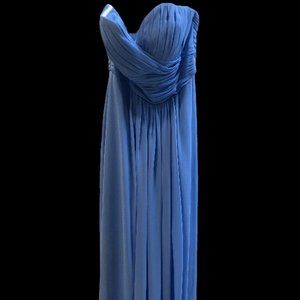 Cornflower blue, size 10, Bill Levkoff, strapless bridemaids dress